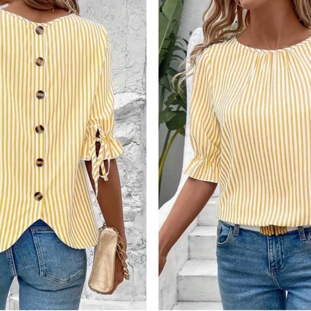 Woman’s M Green & Yellow Tops